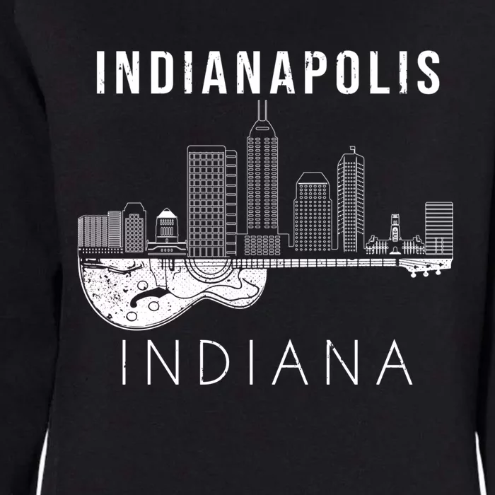 Indianapolis Souvenir Indiana Music Guitar Indianapolis Meaningful Gift Womens California Wash Sweatshirt