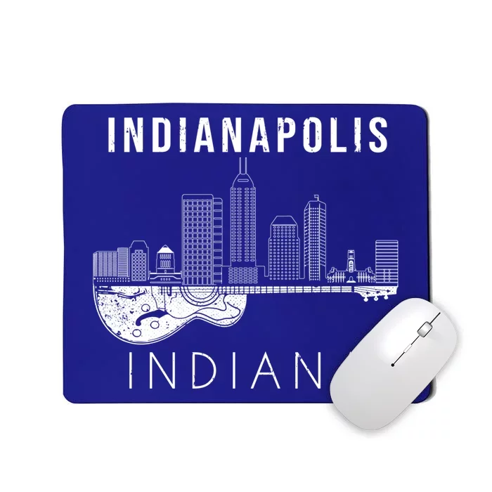 Indianapolis Souvenir Indiana Music Guitar Indianapolis Meaningful Gift Mousepad