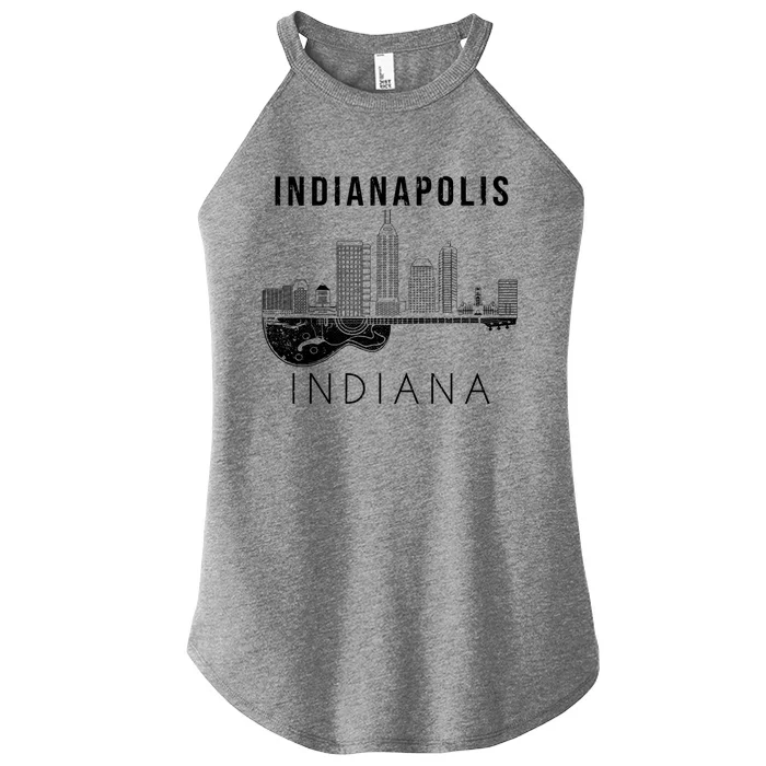 Indianapolis Souvenir Indiana Music Guitar Indianapolis Meaningful Gift Women’s Perfect Tri Rocker Tank