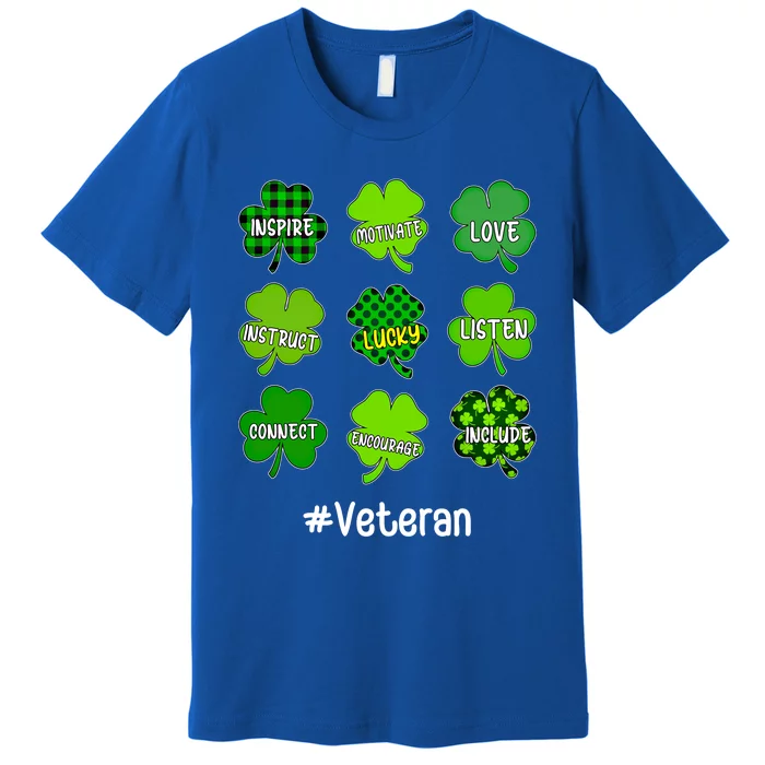 Irish Shamrock Inspire Love Lucky Veteran St Patricks Day Funny Gift Premium T-Shirt