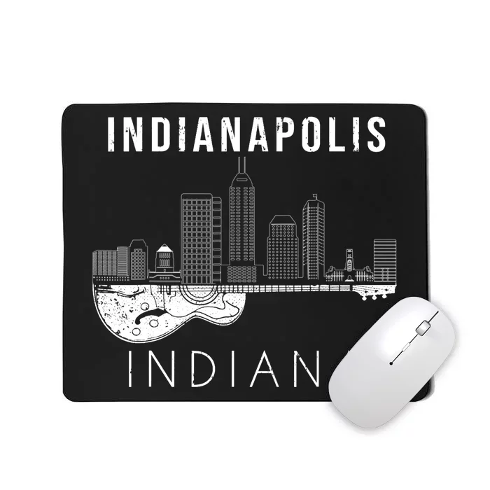 Indianapolis Souvenir Indiana Music Guitar Indianapolis Mousepad