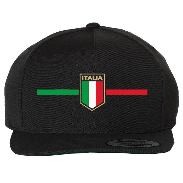 Italy Soccer Italia Football Fan Wool Snapback Cap