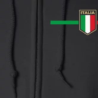 Italy Soccer Italia Football Fan Full Zip Hoodie