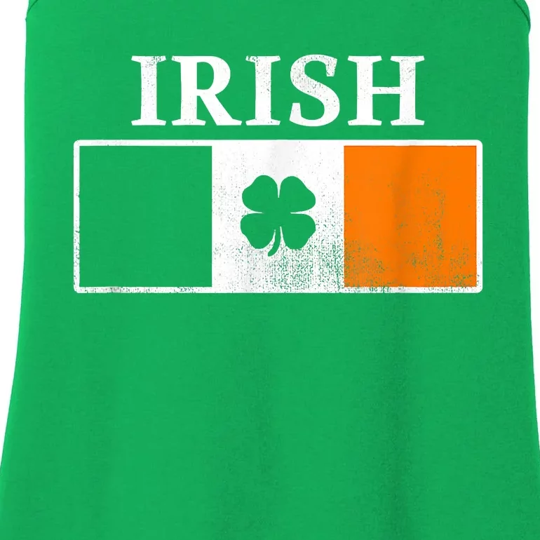 Ireland Shamrock Irish Flag St Patty's Day Ladies Essential Tank