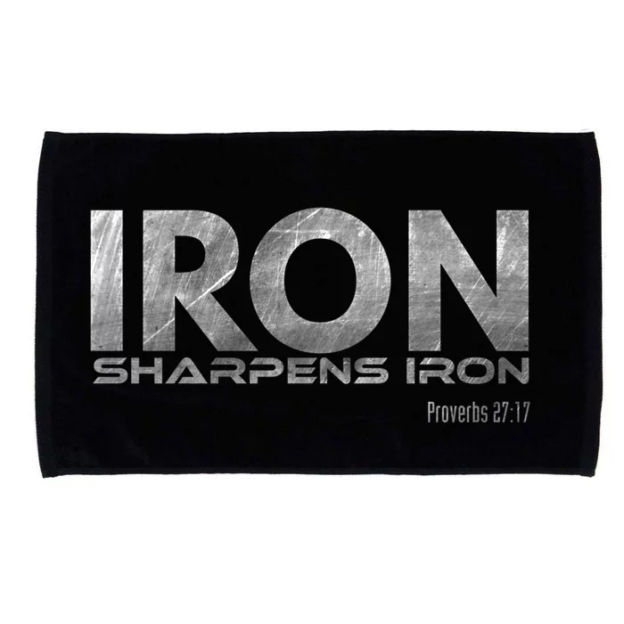 Iron Sharpens Iron Funny Gift Microfiber Hand Towel