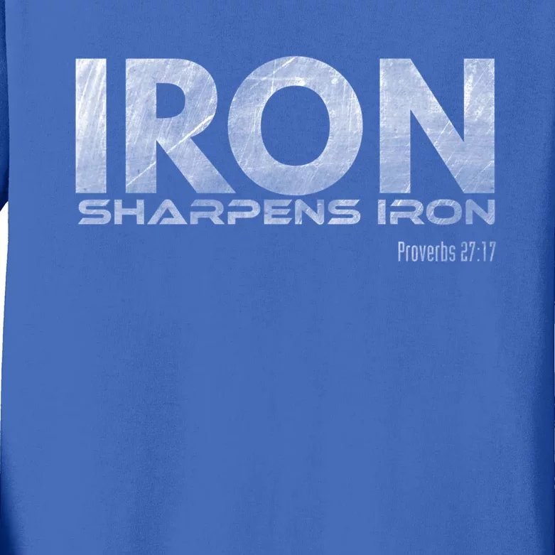 Iron Sharpens Iron Funny Gift Kids Long Sleeve Shirt