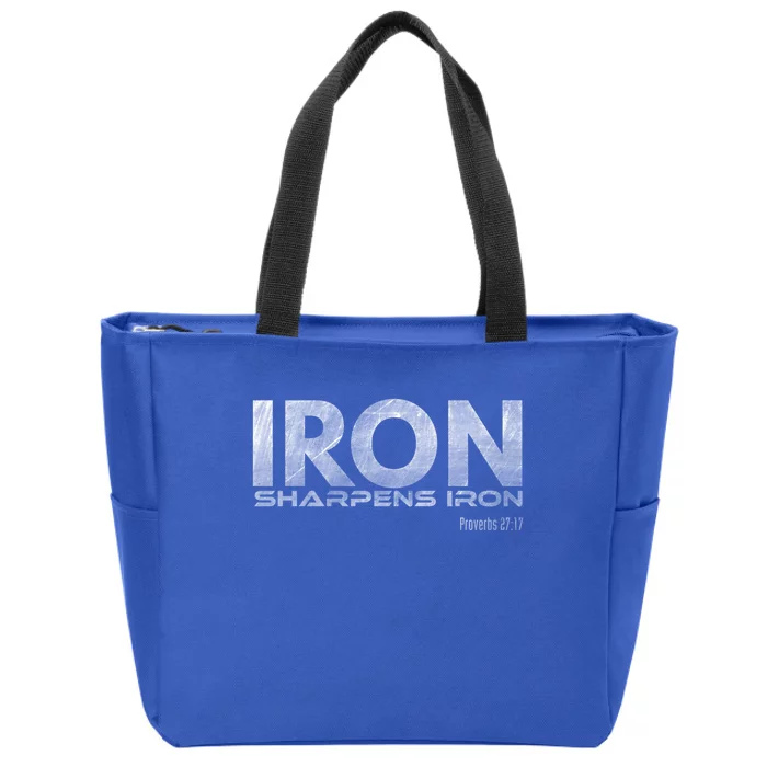 Iron Sharpens Iron Funny Gift Zip Tote Bag