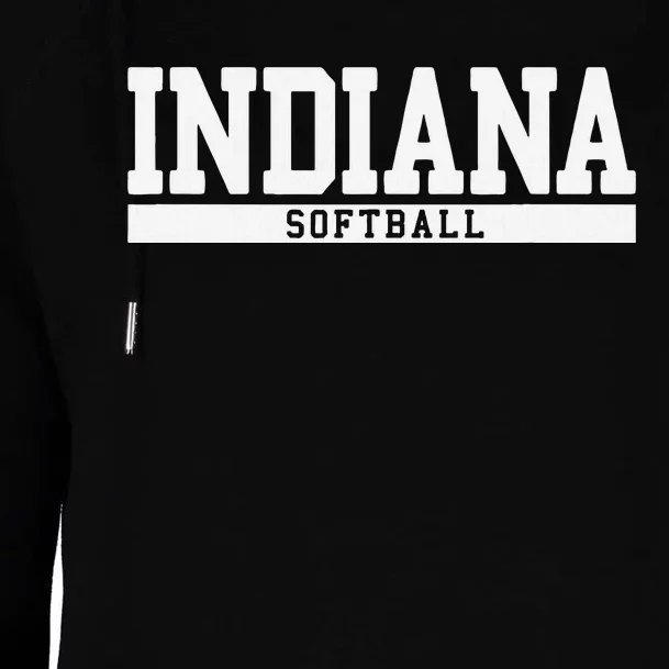 Indiana Softball Womens Funnel Neck Pullover Hood