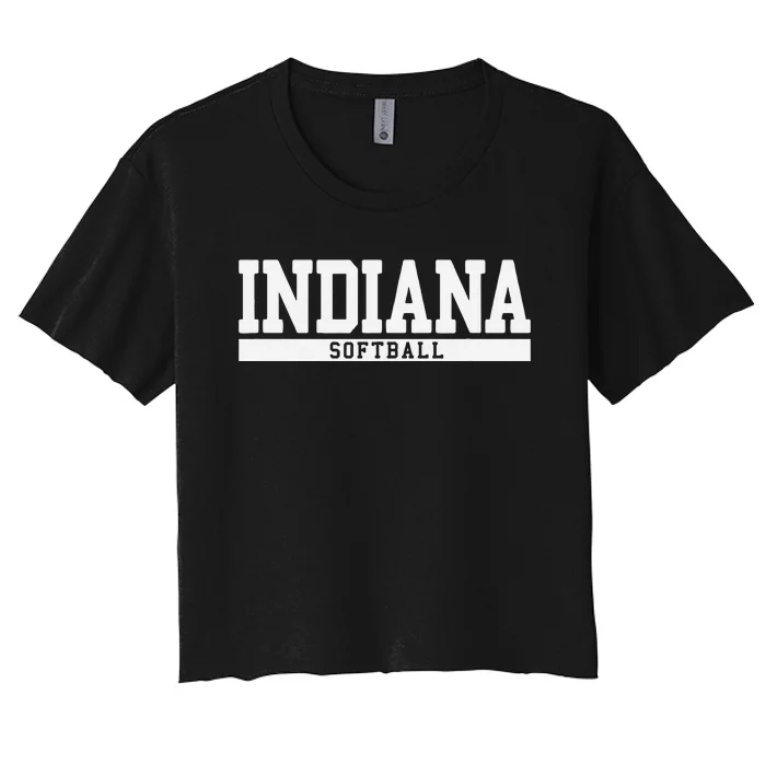 Indiana Softball Women's Crop Top Tee