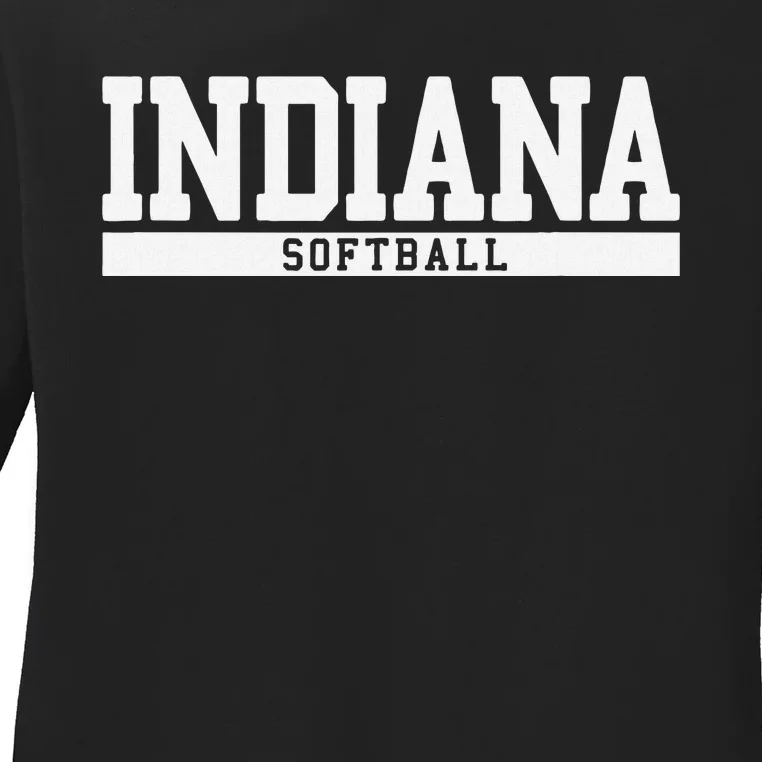 Indiana Softball Ladies Long Sleeve Shirt