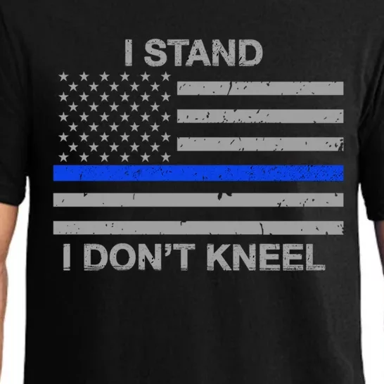 I Stand I Dont Kneel Thin Blue Line Gift Pajama Set