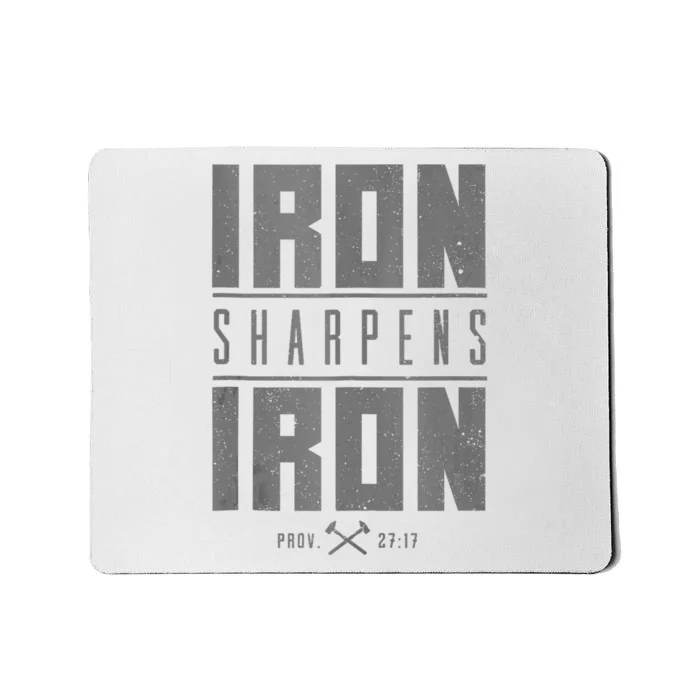 Iron Sharpens Iron Christian Bible Scripture Gym Mousepad