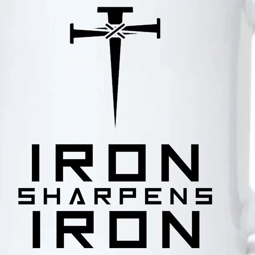 Iron Sharpens Iron Christian Faith Black Color Changing Mug