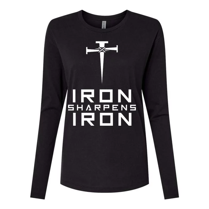 Iron Sharpens Iron Christian Faith Womens Cotton Relaxed Long Sleeve T-Shirt