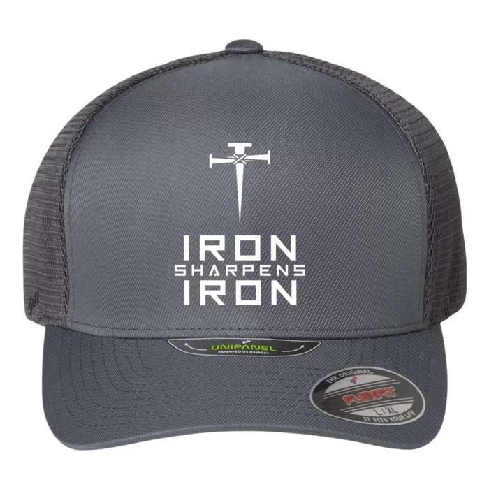 Iron Sharpens Iron Christian Faith Flexfit Unipanel Trucker Cap