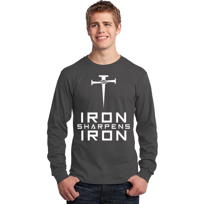 Iron Sharpens Iron Christian Faith Long Sleeve Shirt