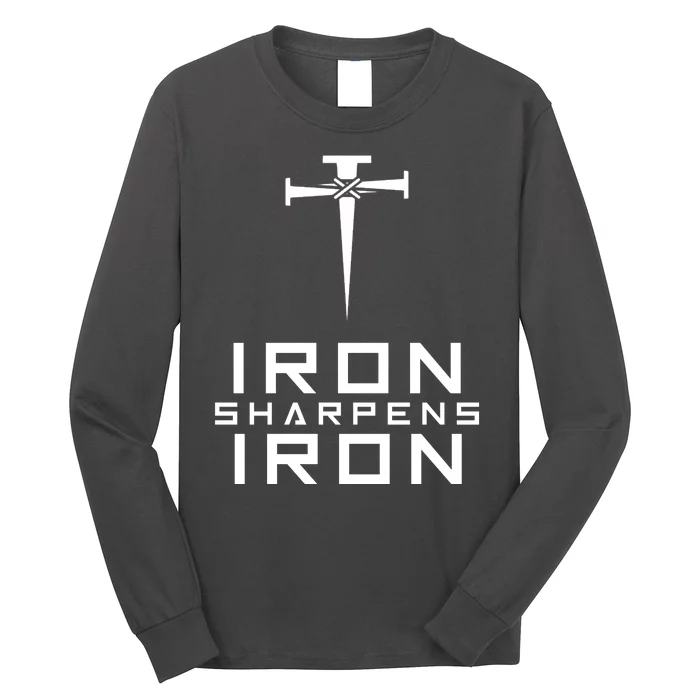 Iron Sharpens Iron Christian Faith Long Sleeve Shirt