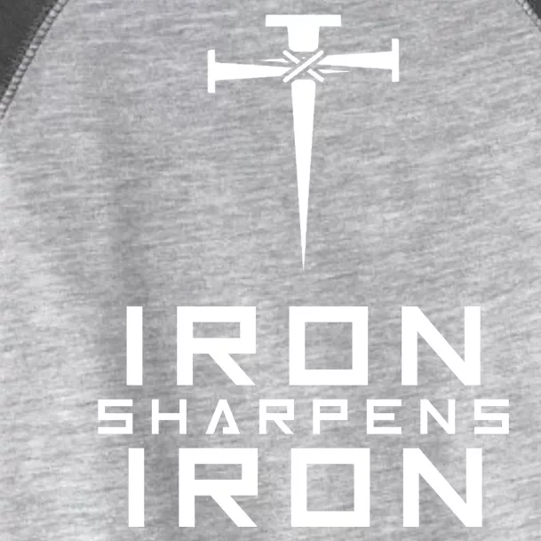 Iron Sharpens Iron Christian Faith Toddler Fine Jersey T-Shirt