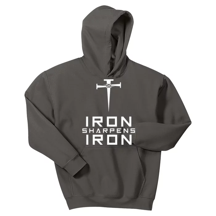 Iron Sharpens Iron Christian Faith Kids Hoodie