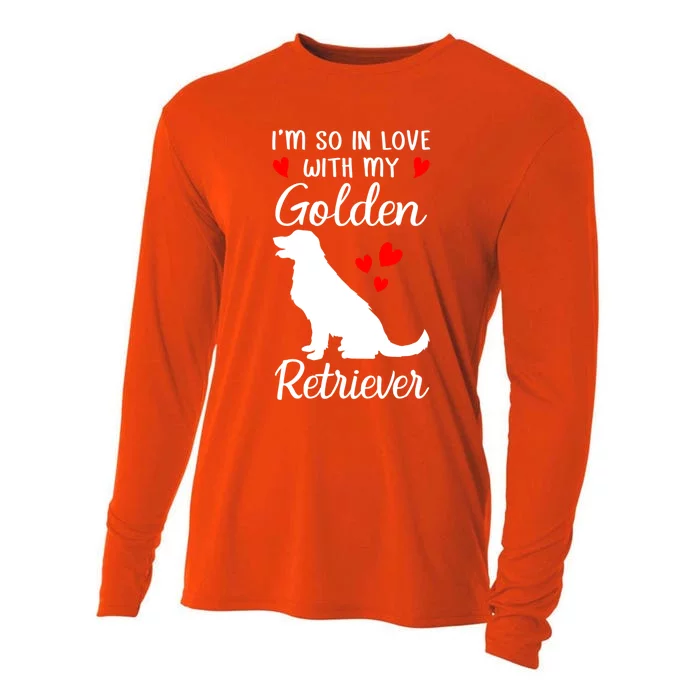 I'm So In Love With My Golden Retriever Valentines Day Gift Cooling Performance Long Sleeve Crew