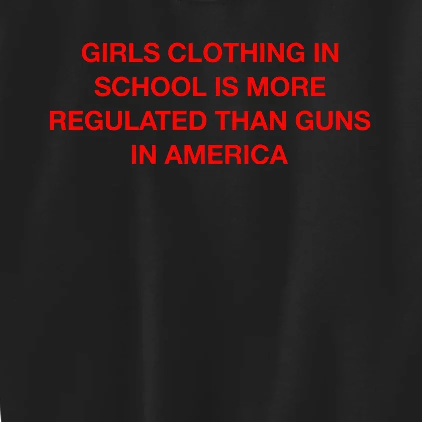 In School Is More Regulated Than Guns In America Kids Sweatshirt