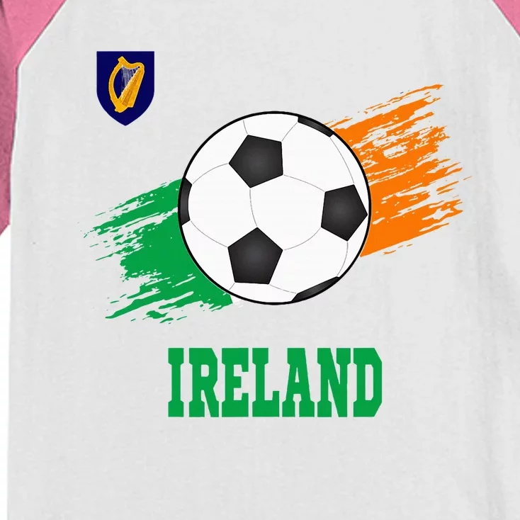 Ireland Soccer Irish Football Ireland Futbol Kids Colorblock Raglan Jersey