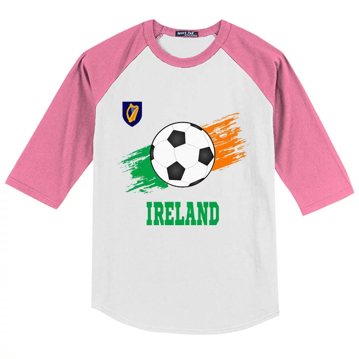 Ireland Soccer Irish Football Ireland Futbol Kids Colorblock Raglan Jersey