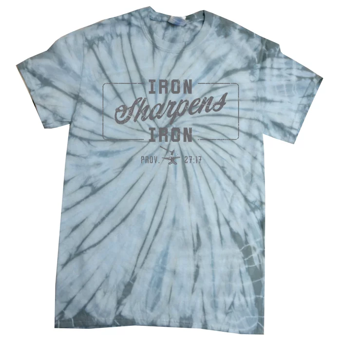 Iron Sharpens Iron Christian Bible Scripture Gym Workout Tie-Dye T-Shirt