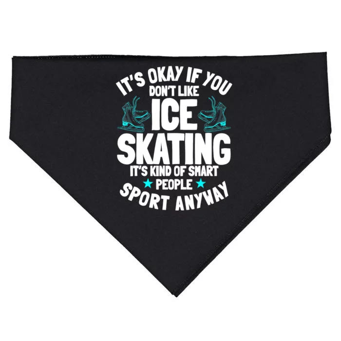 Ice Skating Ice Skates Figure Skater Skating Sport USA-Made Doggie Bandana