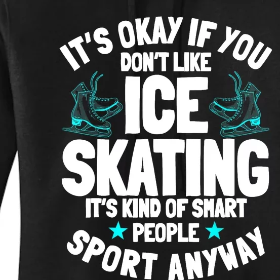 Ice Skating Ice Skates Figure Skater Skating Sport Women's Pullover Hoodie