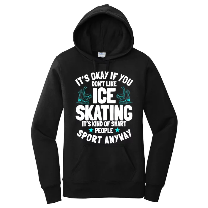 Ice Skating Ice Skates Figure Skater Skating Sport Women's Pullover Hoodie