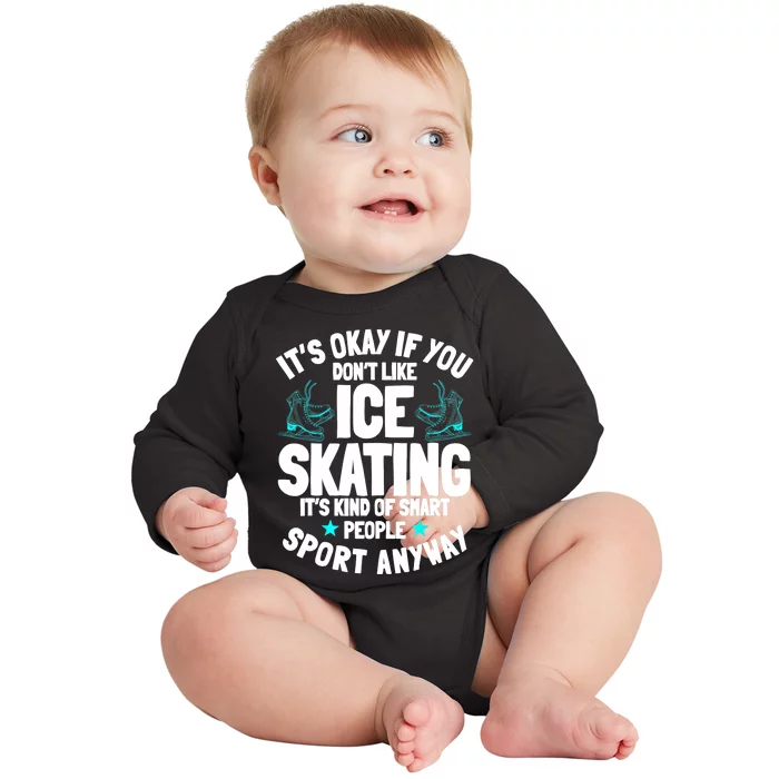 Ice Skating Ice Skates Figure Skater Skating Sport Baby Long Sleeve Bodysuit