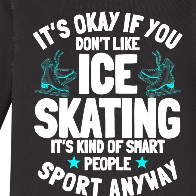 Ice Skating Ice Skates Figure Skater Skating Sport Baby Long Sleeve Bodysuit