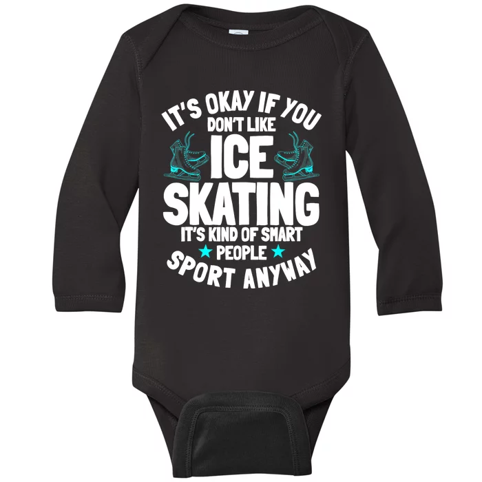 Ice Skating Ice Skates Figure Skater Skating Sport Baby Long Sleeve Bodysuit