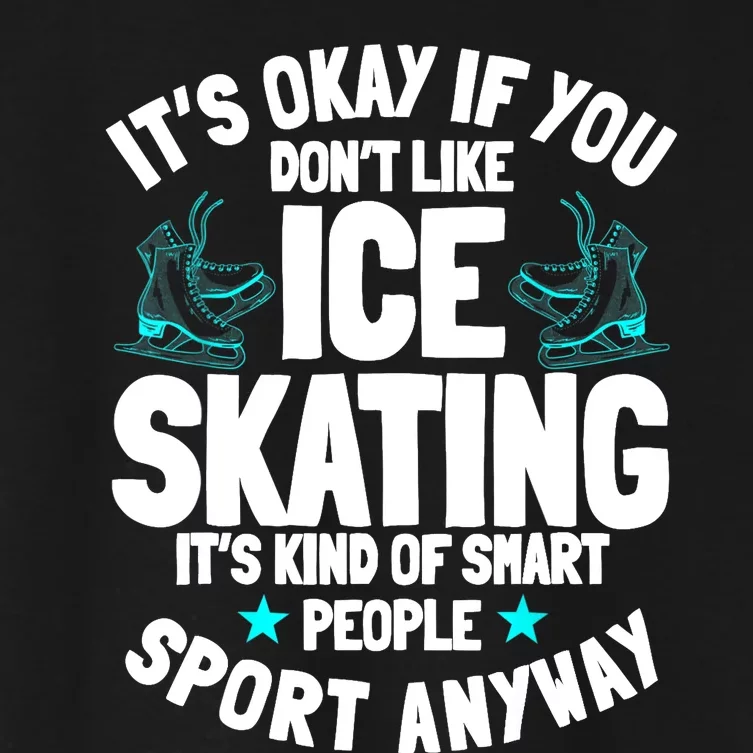 Ice Skating Ice Skates Figure Skater Skating Sport Women's Crop Top Tee