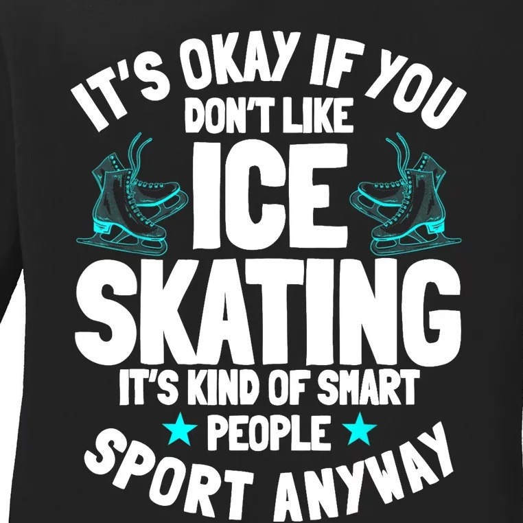 Ice Skating Ice Skates Figure Skater Skating Sport Ladies Long Sleeve Shirt