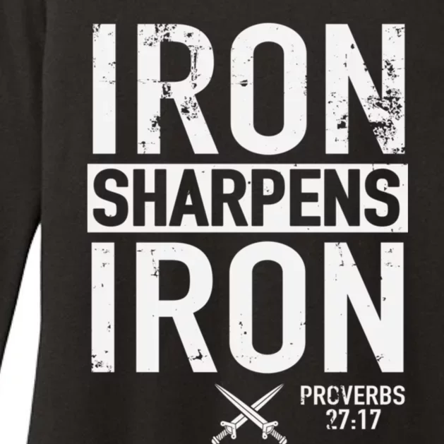 Iron Sharpens Iron Proverbs 27:17 Christian Womens CVC Long Sleeve Shirt