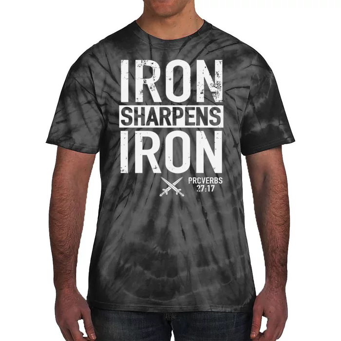 Iron Sharpens Iron Proverbs 27:17 Christian Tie-Dye T-Shirt