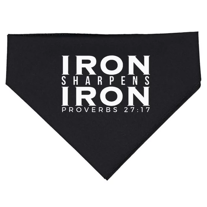 Iron Sharpens Iron Proverbs 2717 USA-Made Doggie Bandana