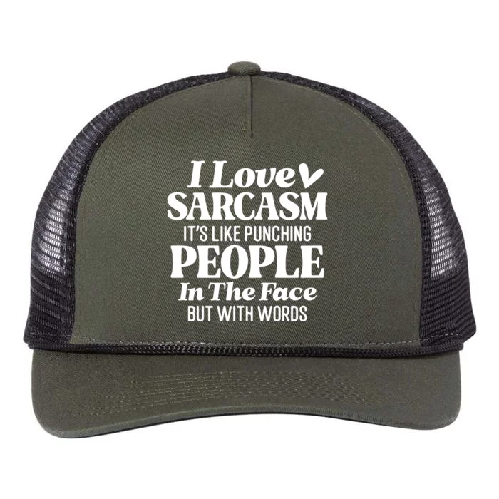 I Love Sarcasm Retro Rope Trucker Hat Cap