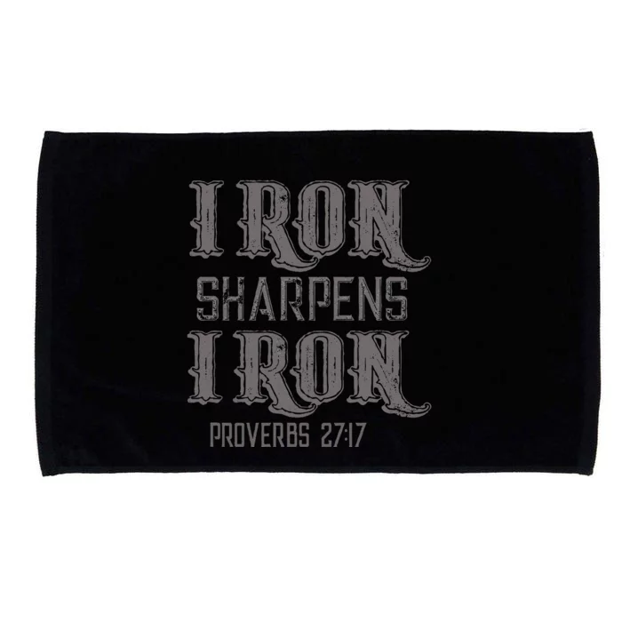 Iron Sharpens Iron Proverbs 2717 Bible Verse Gift Microfiber Hand Towel