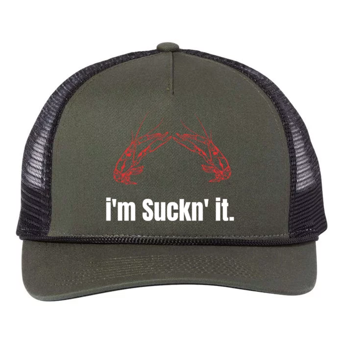 Im Suckn It Crawfish Season Wear For The Next Crawfish Boil Gift Retro Rope Trucker Hat Cap