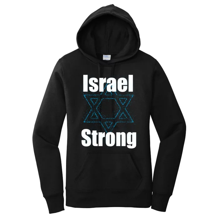 Israel Strong I Stand With Israel Usa Israeli Flag Support Women's Pullover Hoodie