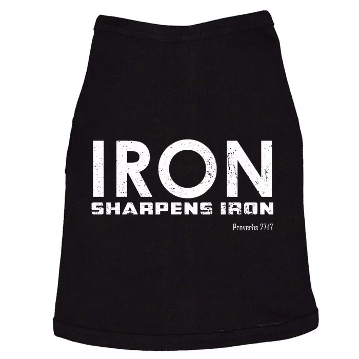 Iron Sharpens Iron Funny Gift Doggie Tank