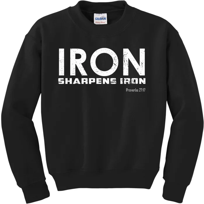 Iron Sharpens Iron Funny Gift Kids Sweatshirt