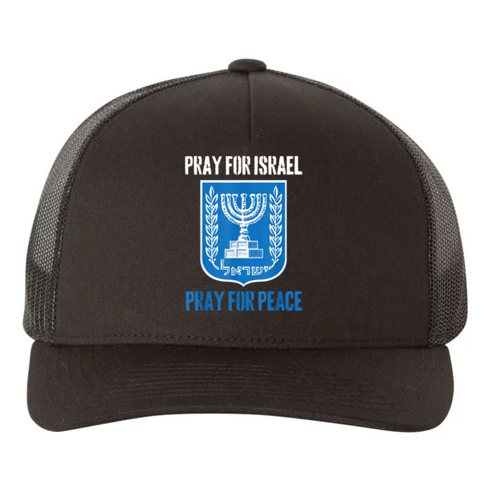 Israel Strong Israel Strong Pray For Israel Flag Yupoong Adult 5-Panel Trucker Hat