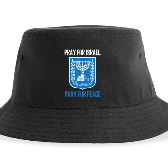 Israel Strong Israel Strong Pray For Israel Flag Sustainable Bucket Hat