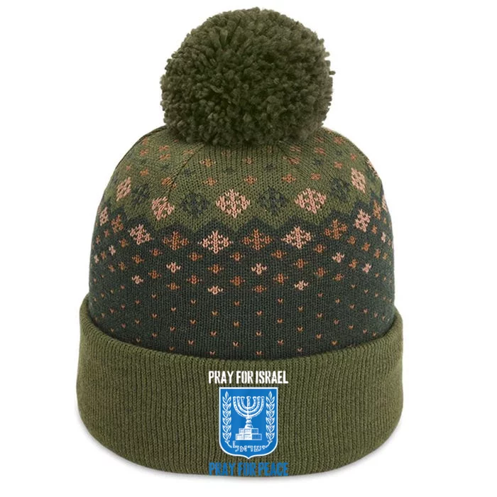 Israel Strong Israel Strong Pray For Israel Flag The Baniff Cuffed Pom Beanie