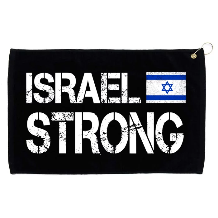 Israel Strong I Stand With Israel Israeli Flag Support Grommeted Golf Towel