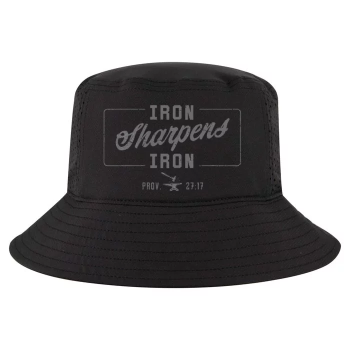 Iron Sharpens Iron Christian Bible Scripture Gym Workout Cool Comfort Performance Bucket Hat